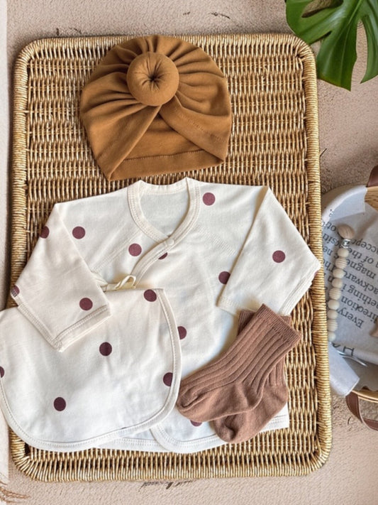 Newborn clothes 0 one March baby half back dress spring and autumn pure cotton boneless newborn baby 52 size top set 59