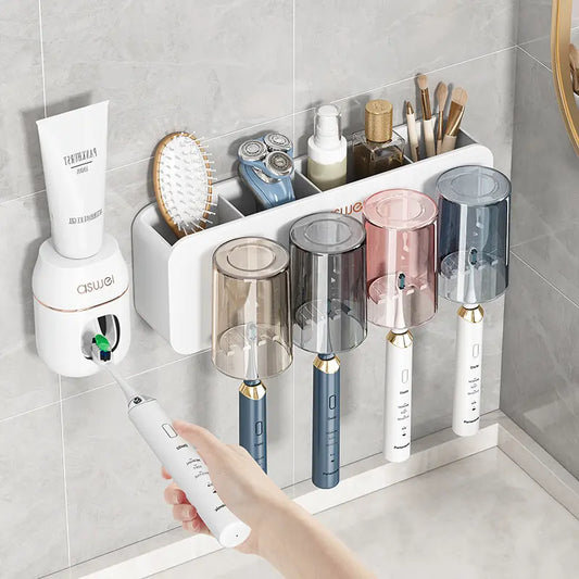 Non-perforated brush tooth cups, gargle cups, wall mounted shelves, wall mounted toilets, electric home sets, toothbrush shelves