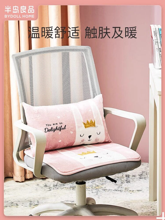 Cushion, winter plush thickened chair cushion, office long-term sitting cushion, student dormitory, kindergarten stool, chair, butt cushion