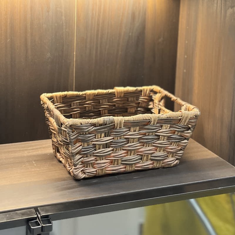 Creative imitation rattan storage box, desktop organizer, remote control basket, coffee table, entrance storage box, woven storage basket