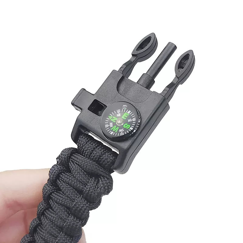 Outdoor seven-core paracord military fan survival bracelet survival bracelet multi-functional lighter compass tactical bracelet