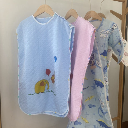 Clearance children's anti-kick quilt bamboo fiber gauze three-layer summer air-conditioned room kindergarten baby vest sleeping bag soft