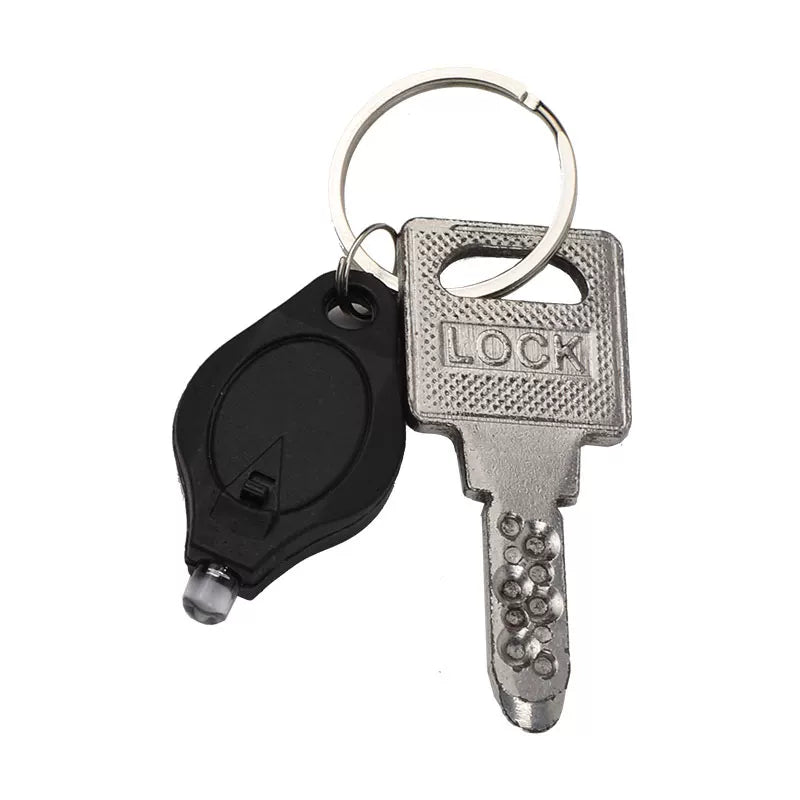 Mini small flashlight keychain night emergency glowing hook