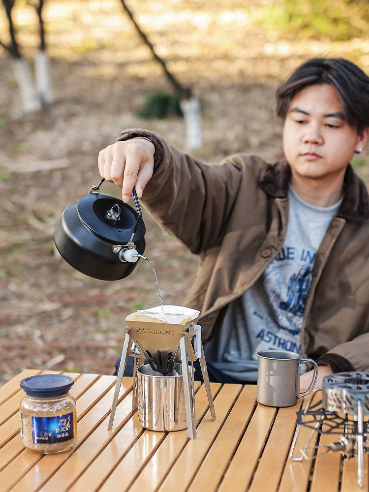 IDEAL High Coffee Filter Rack Camping Detachable Stainless Steel Height Hand Drip Coffee Filter