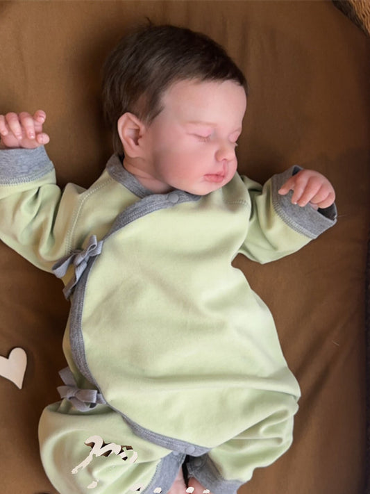 Newborn baby clothes autumn and winter underwear 0-3 months and 6 months of men's and women's solid color cross-body clothes