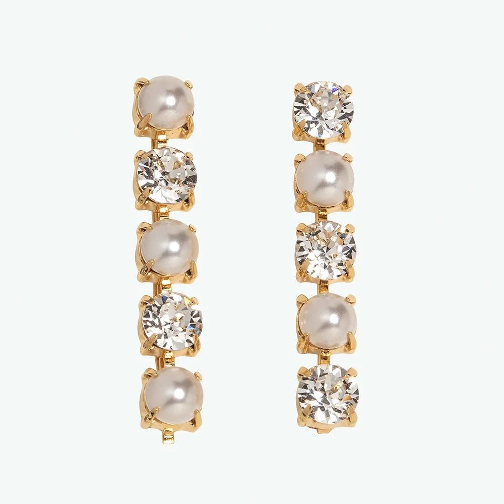 9QW high-end temperament elegant pearl gemstone hairpin bangs clip light luxury style exquisite side hair accessories for women