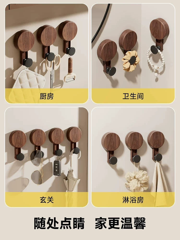 Suction cup hook, no punching required, door rear hanging clothes hook, bathroom strong load-bearing, non-marking bathroom, bedroom plastic wood sticky hook Y