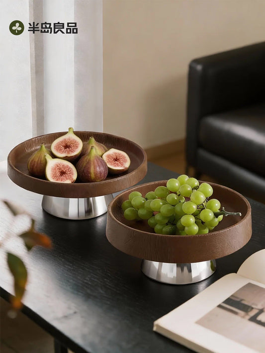 Fruit plate, living room, coffee table, home light luxury, high-end dried fruit plate, high-value high-foot, medieval style, 2025 new Y