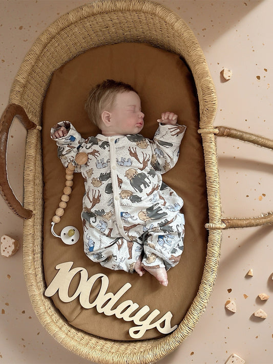 Nordic-style baby jumpsuits, pure cotton early autumn and winter underwear, intimate underwear, boneless pajamas, men's and women's treasure crawling clothes