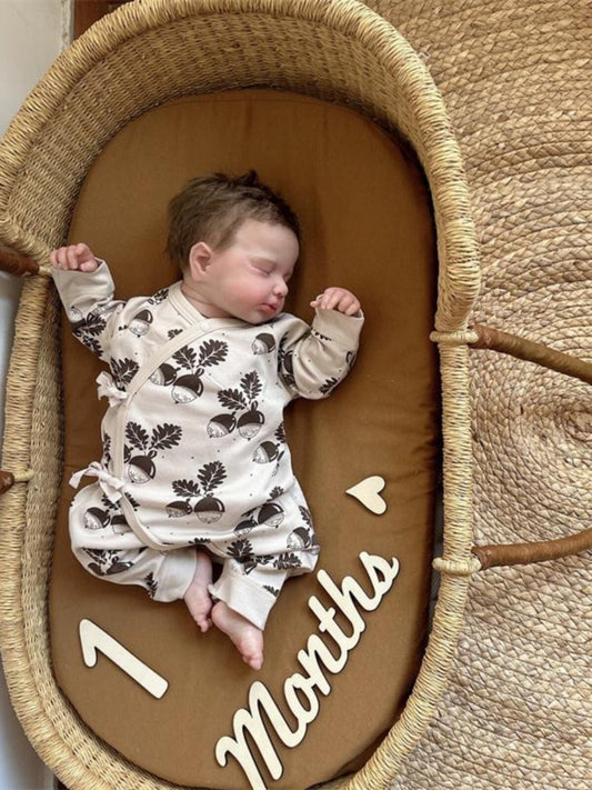 Newborn baby clothes class A 5259 yards male and female babies wear jumpsuits in spring and autumn and winter underwear, 0-3 months crawling clothes