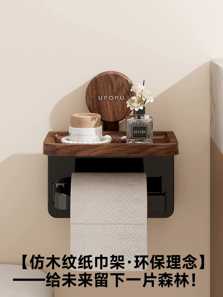 Suction cup toilet toilet paper box wall mounted toilet paper box toilet free paper towel holder roll paper storage rack Y