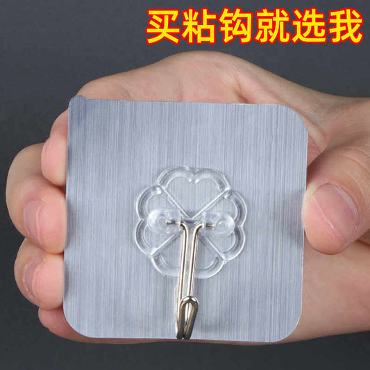 Hook: Strong adhesive wall sticker, wall load-bearing transparent non-marking hook hook, no-perforated hook, sticky hook