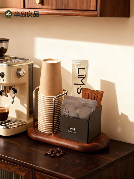 Peninsula Liangpin disposable cup picker, high-end light luxury storage storage, coffee tea cup, desktop paper cup holder