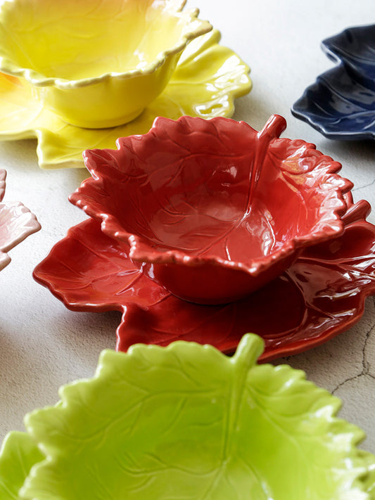 Europe and the United States ceramic plate bowl set dish Western dish home salad bowl creative shaped plate personalized tableware