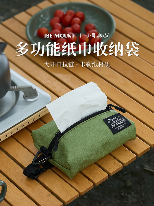 ISE MOUNT DuPont paper towel box nordic ins outdoor camping car towel cover waterproof carrot hanging bag