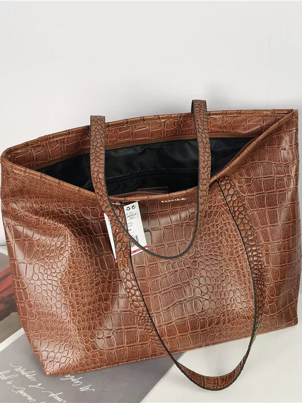 Foreign trade students go to class solid color large capacity bag 2025 new small man single shoulder casual women's tote bag commuting