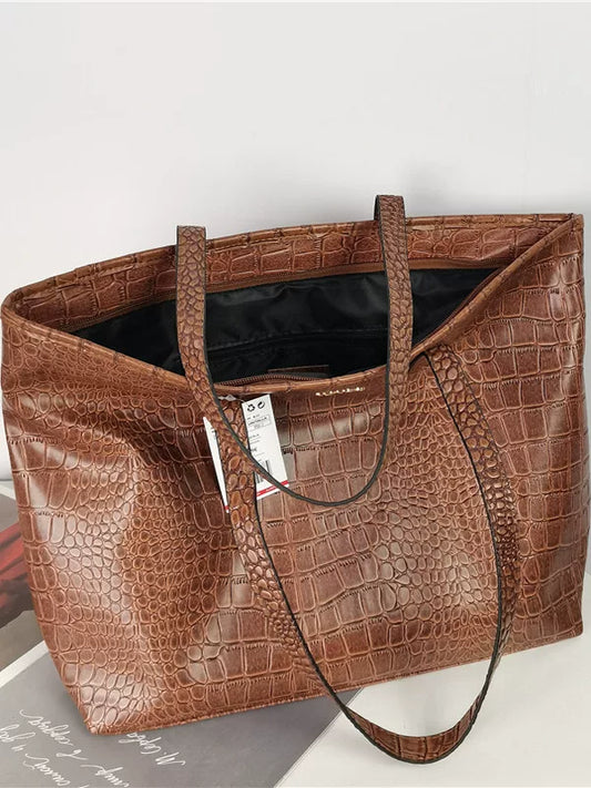 Foreign trade students go to class solid color large capacity bag 2025 new small man single shoulder casual women's tote bag commuting