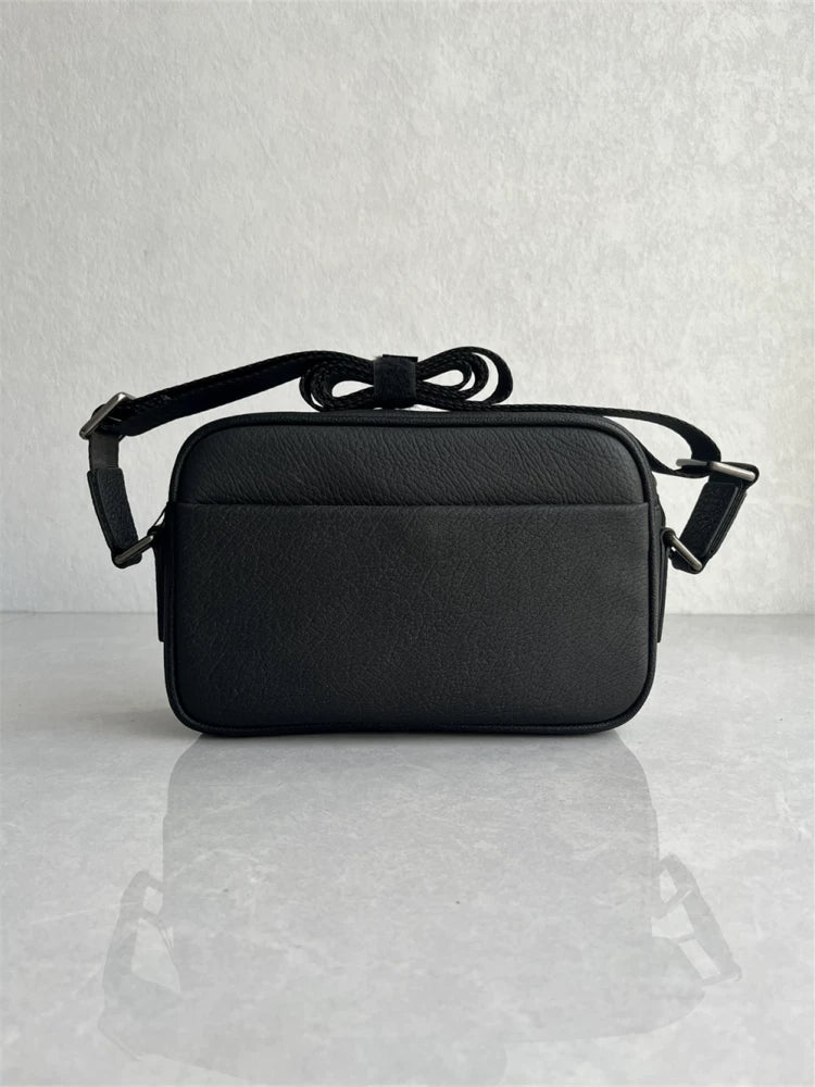 Export South Korea order high quality top layer cowhide men's shoulder bag simple fashion genuine leather trend crossbody men's bag