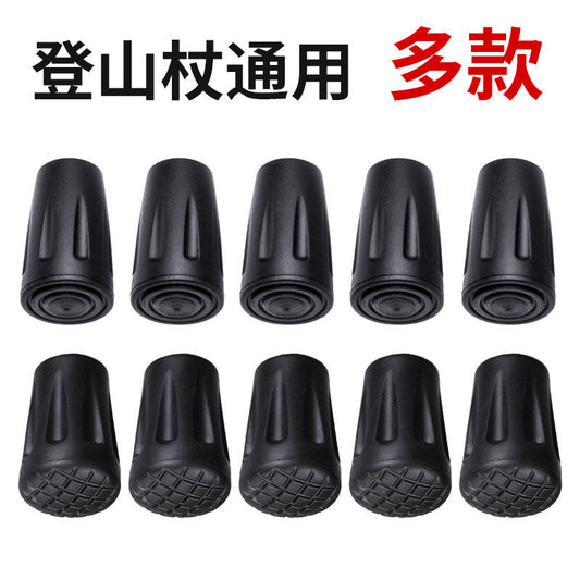 Outdoor trekking pole accessories cane parts non-slip wear-resistant foot sets walking stick mat mud support snow bar cane head 10