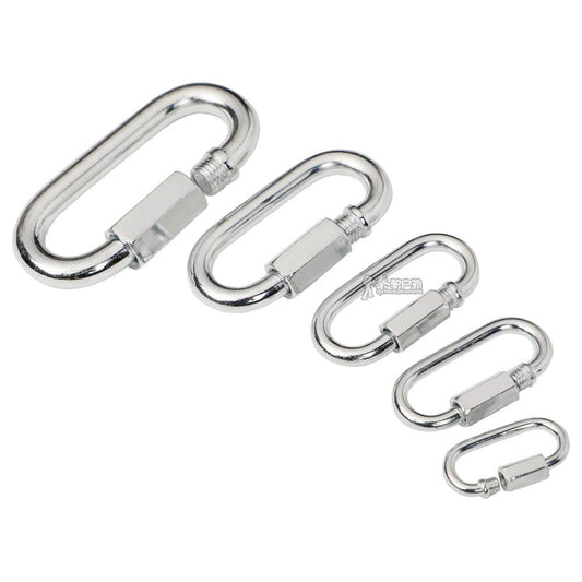 Runway-shaped outdoor iron carabiner hanging buckle quick connection ring load-bearing safety insurance buckle pet hook chain buckle