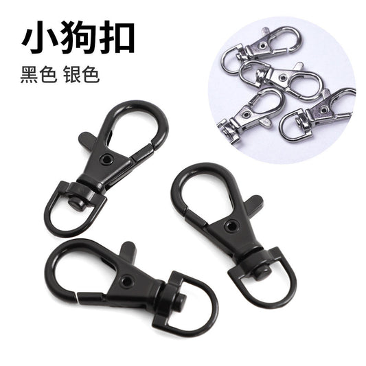 Aluminum alloy key buckle trinket, pendant accessories, DIY handmade pendant with spring buckle, puppy lobster buckle