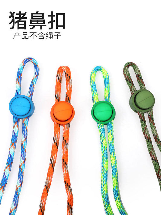 Umbrella rope bracelet adjustment buckle, bracelet fixed rope buckle, rope buckle, pig's nose buckle, tightening rope buckle, milk tea handle buckle