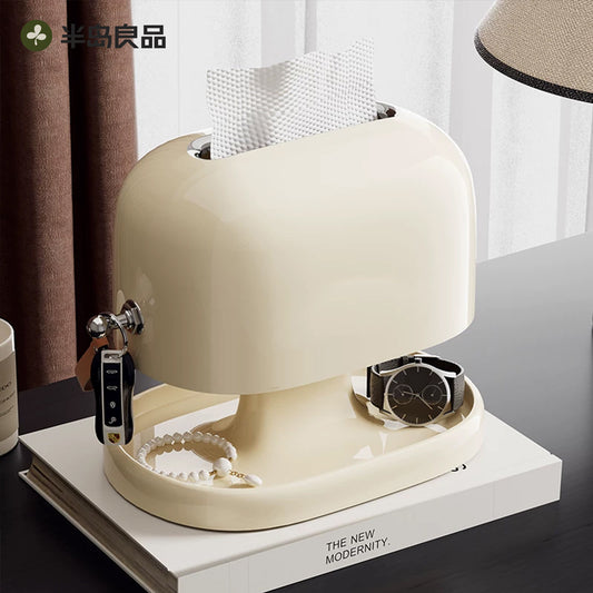 Entrance key storage creativity medieval style tissue box spring drawer box living room table top light luxury luxury sense Y