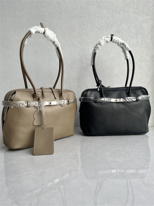 Autumn and winter new top-layer cowhide underarm bag trendy versatile leather shoulder handbag niche commuter casual women's bag