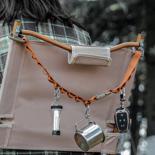 Outdoor camping rope multi-purpose hanging rope tent canopy accessories nylon storage accessories plastic steel D buckle camping rope