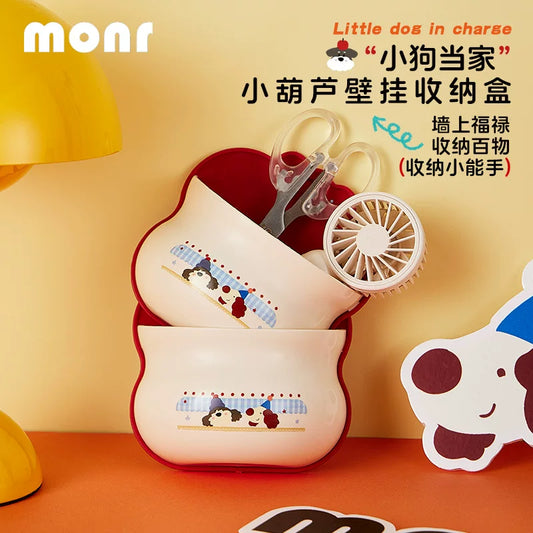 Dopamine wall mounted storage box, kitchen bedroom, non-punching and traceless organizer box, cartoon sundries storage box