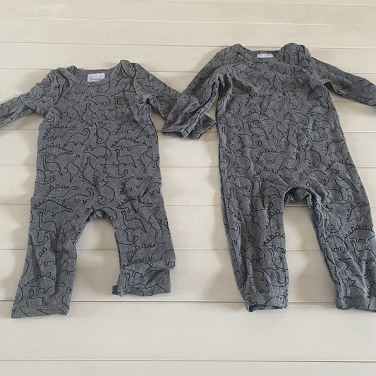 Nordic dinosaur newborn baby jumpsuit soft and skin-friendly early autumn baby zipper long sleeve crawling suit for children