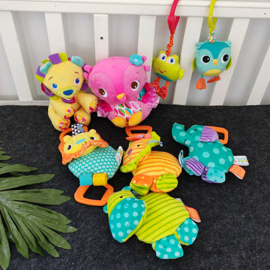 Meidan Bright Stars lion lathe hanging built-in rattle ringing paper plush hanging vibration appeasement early education puzzle