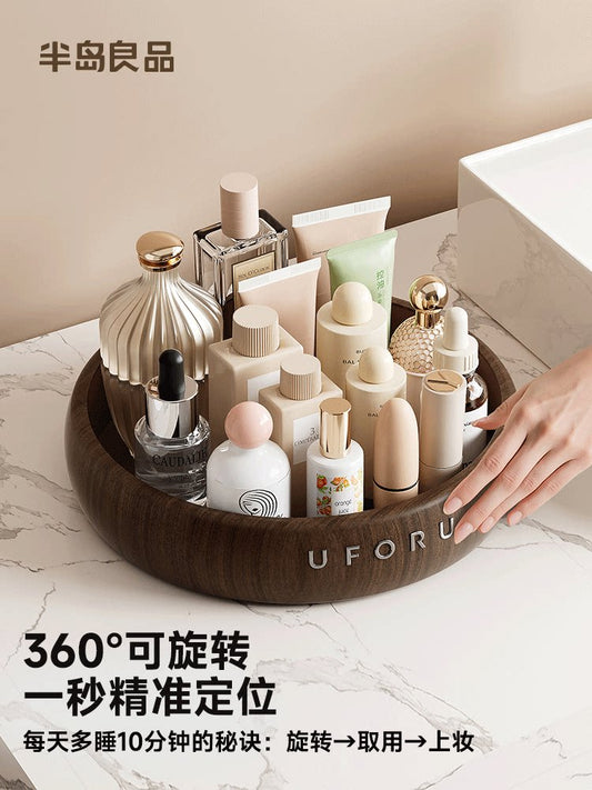 Dresser Makeup Rotating Storage Box 2025 New Desktop Shelf Skincare Products Finishing Storage Rack Y