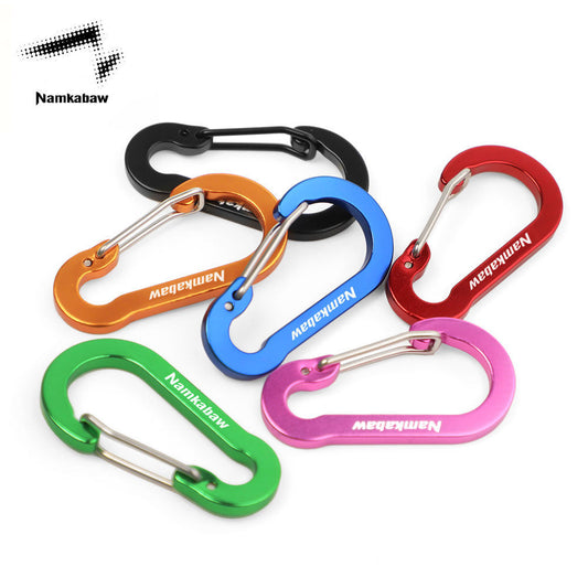 No. 5 gourd shaped aluminum alloy carabiner mini small wire spring buckle outdoor tent canopy hook
