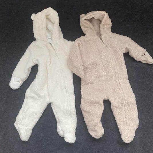 Exported to the United Kingdom, baby lamb wool newborn autumn and winter one-piece climbing clothes, hayi jackets, travel clothes, children's baby clothes