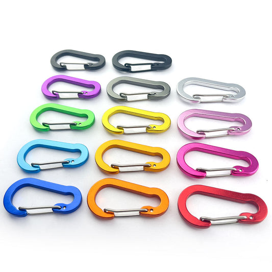 No. 5 outdoor climbing fast hanging buckle S gourd-shaped flattened wire spring buckle backpack hook small mini keychain