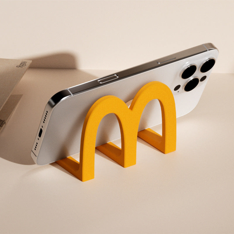McDonald's mobile phone holder, desktop gadget, creative office multi-function stand, student drama chasing artifact