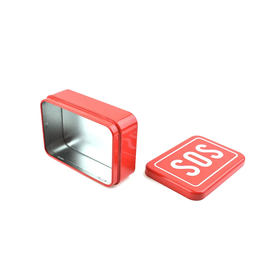 SOS life-saving box, survival iron box, outdoor survival supplies, tool storage box, metal pill box, emergency kit, first aid box