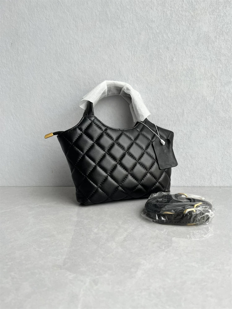 Hong Kong counter tail goods high-quality top layer sheepskin tote bag Lingge fashion versatile hand-to-hand one-shoulder crossbody women's bag