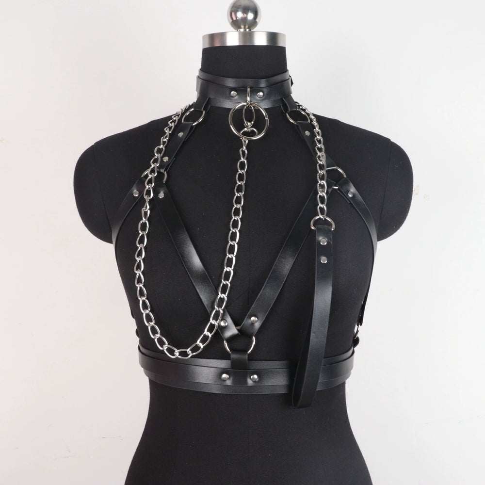 [Coco Witch] boyfriend loves love! bondage sexy cut-out leather fun seduction lingerie suit female