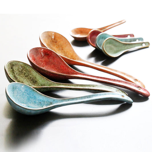 Creative ceramic spoon soup spoon ladle spoon spoon spoon small spoon porridge spoon to eat spoon dessert spoon household tableware