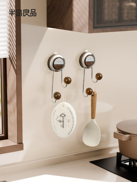Pre-used kitchen suction cups, hooks, shelves, hanging rods, non-perforated shovels, spoons, hangers, spatulas, storage, stainless steel
