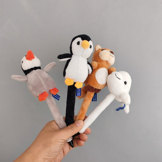 Korean version of tail goods aqua plant cartoon animal penguin squirrel seal animal decoration ballpoint pen cute gift