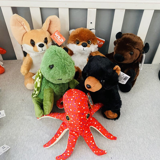 Wild Republic Palm Animals Octopus Fennec Fennec Bear Rhinos Plush Dolls