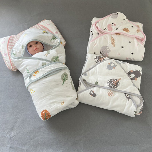 Bamboo fiber newborn baby quilt cotton newborn blanket spring and autumn thin cotton cotton baby quilt 0-12 pieces