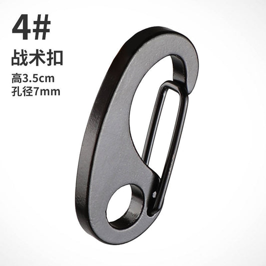 No. 4 aluminum alloy tactical carabiner backpack connection buckle small mini multi-function key ring keychain