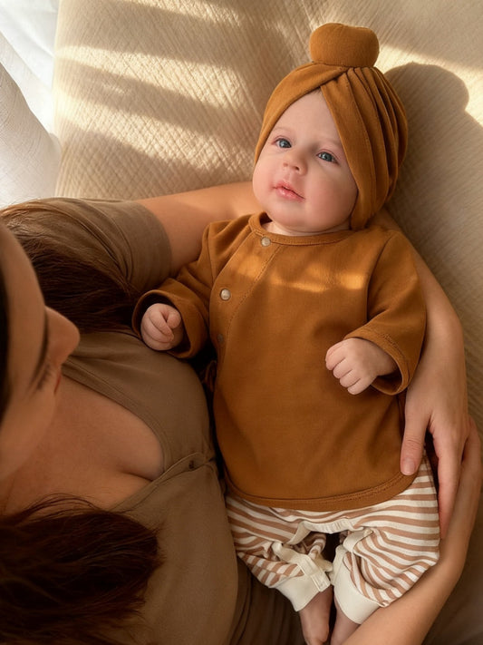 Maillard color - newborn baby half-back clothes autumn winter 0-3 early birth baby tops 52 size baby clothes