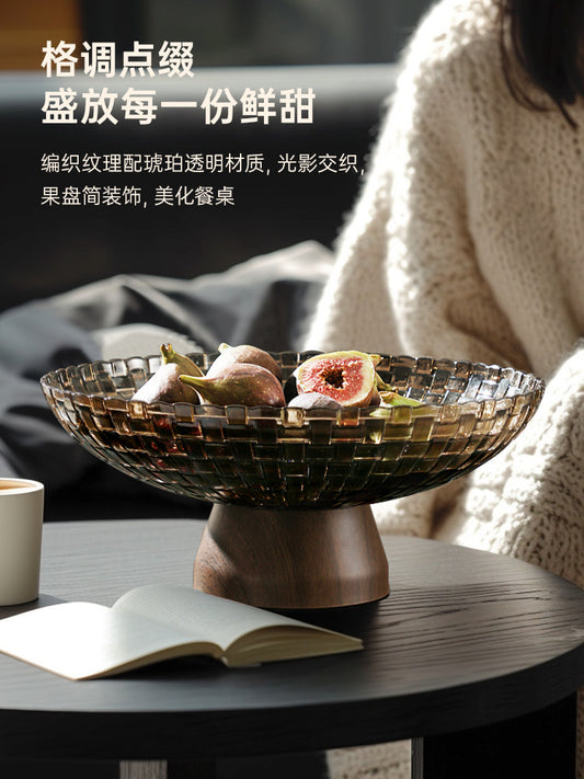 Fruit plate, living room, coffee table, household New Year's nut snack plate, light luxury, high-end dried fruit plate, delicate and high-value drainage