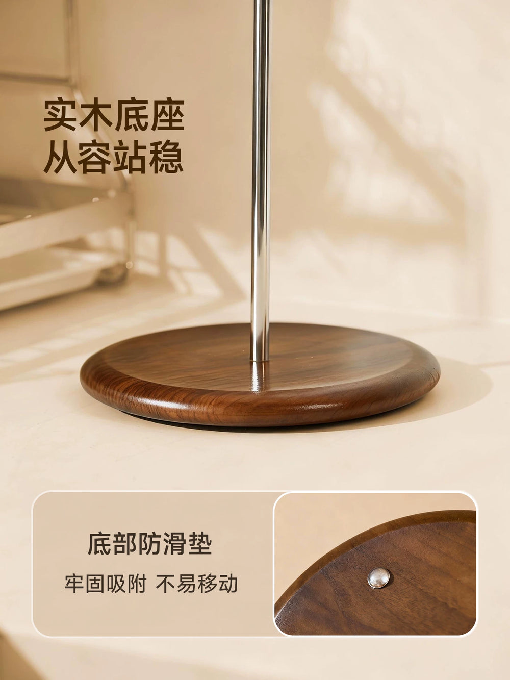 Kitchen countertop hanging spoon spatula shelf stainless steel rotating spatula rack tabletop non-slip soup spoon spatula spoon holder