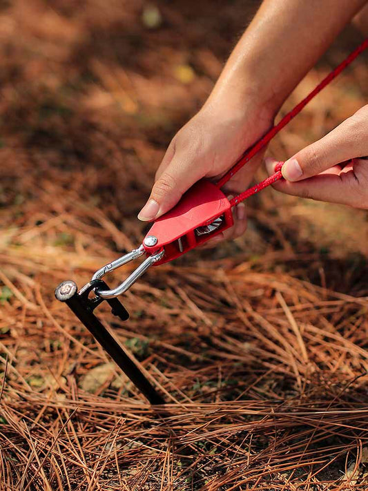 Outdoor camping canopy pulley rope tent windproof rope pulley tensioner to quickly build thickened reflective rope